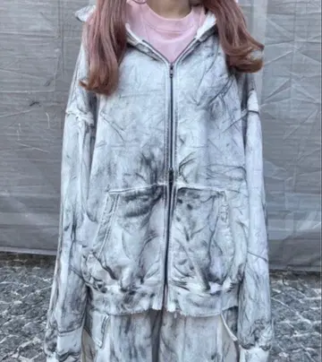 XU dirty washing zipup hoodie