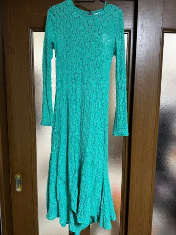 SLY 터콰이즈 레이스 긴팔 원피스