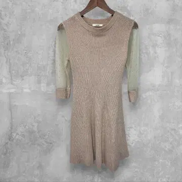 snidel / 튤 소매 니트 원피스