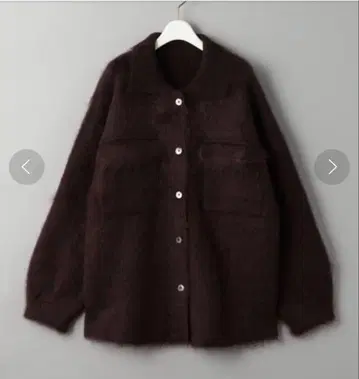 UNITED ARROWS 모헤어 믹스 CPO 셔츠 니트 가디건