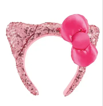 USJ 유니버셜 헬로키티 머리띠 스팽글 핑크