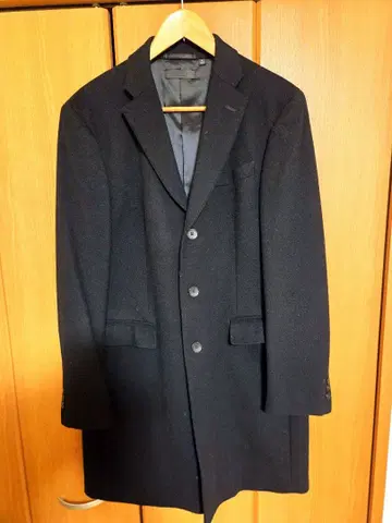 유니클로 블랙 캐시미어 혼방 체스터 코트 XL