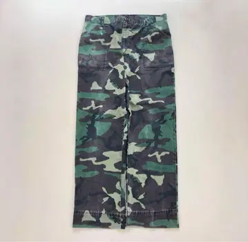 80s-90s 브랜드 불명 우드랜드 카모 베이커 팬츠