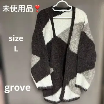 미사용품 grove 그로브 긴팔 가디건 size L