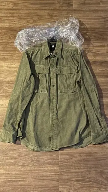 G-Star 올리브 그린 코듀로이 셔츠