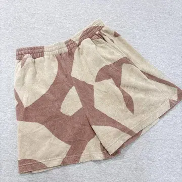 룸웨어 숏팬츠 L 사이즈 브라운 허리밴딩