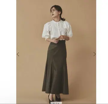 anuans 에코 가죽 머메이드 스커트