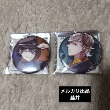 문호 스트레이독스 캔뱃지 후쿠자와 유키치 에도가와 란포 원작 그림