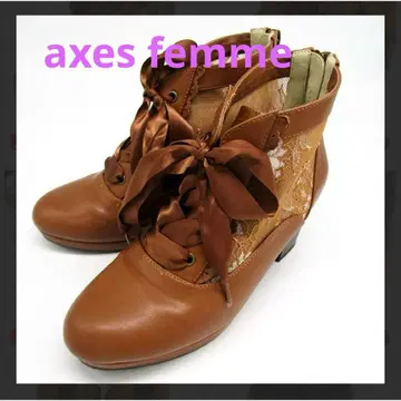 엑시즈팜 부츠 플랫폼 레이스 M axesfemme