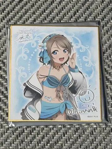 와타나베 요 미니 색지 Aqours 전시회 9주년