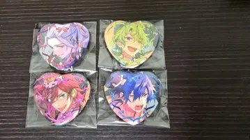 앙스타 Eden 클리어 스퀘어 카드 하트형 캔뱃지 세트