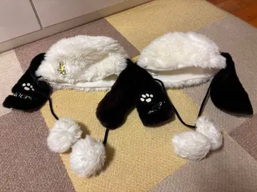 USJ 귀 달린 퍼 모자 스누피