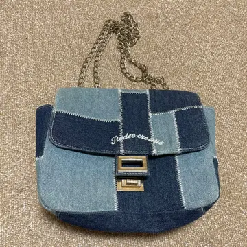 데님 패치워크 숄더백