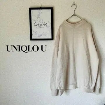 유니클로 니트 상의 / 긴팔 심플 아이보리 XL 사이즈
