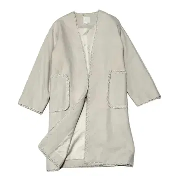 TODAYFUL 롱 코트 스티치 아이보리 노카라 가운 겉옷