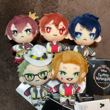 디즈니 트위스티드 원더랜드 마스코트 하트 라빌 기숙사 5종 세트