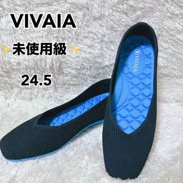 [ 미사용급 ] VIVAIA 스퀘어토 초경량 통굽 플랫슈즈 24.5