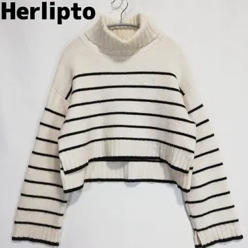 Herlipto StripedTurtleneck Knit Pullover