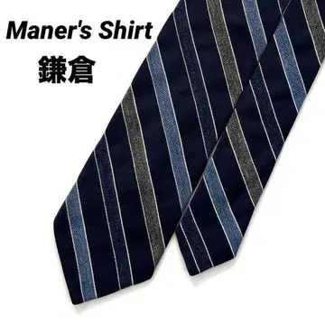 Maker's Shirt 카마쿠라 메이커스셔츠카마쿠라 넥타이 스트라이프