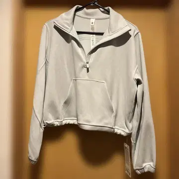 룰루레몬 라이트 블루 하프 지퍼 크롭 트레이닝복 사이즈 6