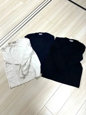 새상품급 abahouse 롱 T 3장 세트 크루넥 분또 긴팔 티셔츠