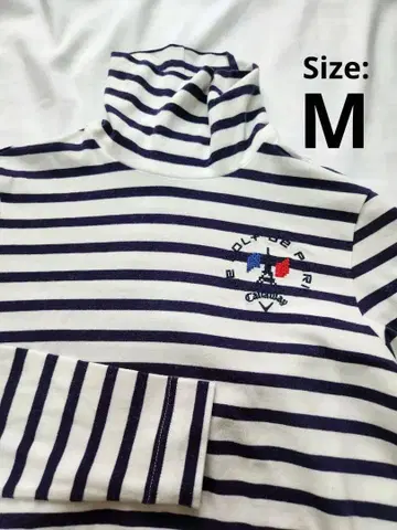 [Callaway] 골프웨어/스트라이프 터틀넥 셔츠 여성용 M