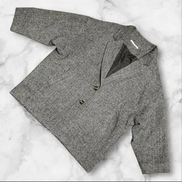 ELENCARE DUE 엘렌가디건 헤링본 무늬 코트 F