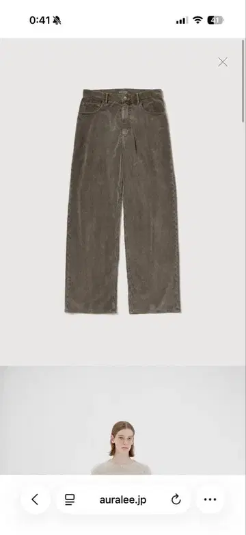 PIGMENT DYED FINX CORDUROY WIDE 5P PANTS