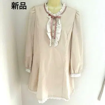 새상품 프릴 리본 원피스 청순 걸리시 F 사이즈 그런지 페어리