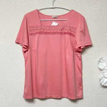 앨리스버리 L 스퀘어넥 T셔츠 L 13호 핑크 새상품 12,100엔