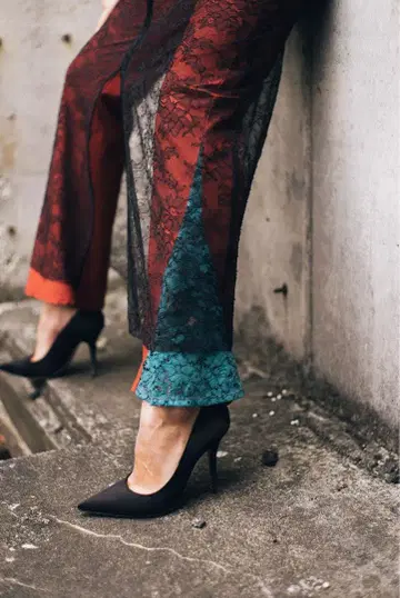 [ 새상품급 ] lautashi 플레어 팬츠 레이스 사이즈 2