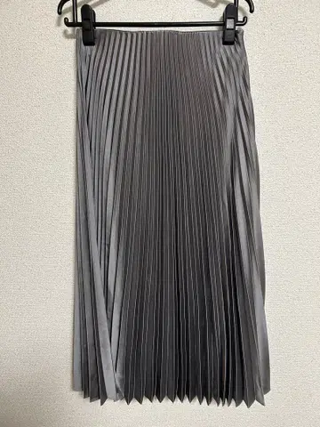 ZARA 자라 그레이 플리츠 롱 스커트