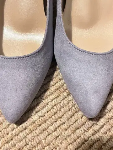퍼플 스웨이드 하이힐 21.0cm