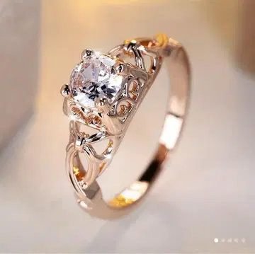 FJ 고품질 큐빅 지르코니아 라운드 컷 반지