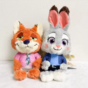 주토피아2 봉제 인형 백팩 닉 주디 2종 세트