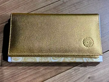 새상품 미사용 황궁 한정판 지갑 천연 가죽 골드