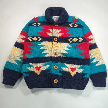 카나타 코위찬 니트 스웨터 가디건 네이티브 멀티 컬러 울