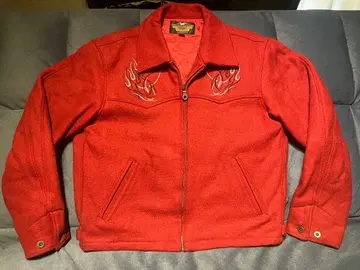 새상품급 90s~00s 할리데이비슨 프레임 자수 요크 자켓 L