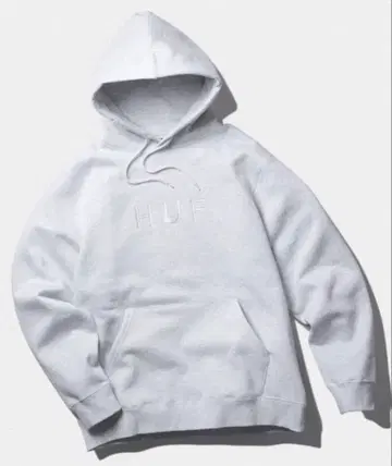 HUF 후드 부착 후드티 라이트 그레이