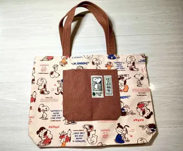 [ SNOOPY x 이치자와 신사부로 캔버스 ] 한정판 올 패턴 토트백
