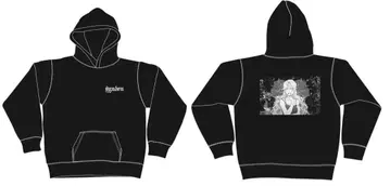 끈 없는 BOOTH syudou 플라밍고 후드티 BLACK L