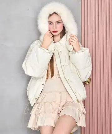 [택 포함] 마제스틱 레곤 2way 충전솜 후드 블루종