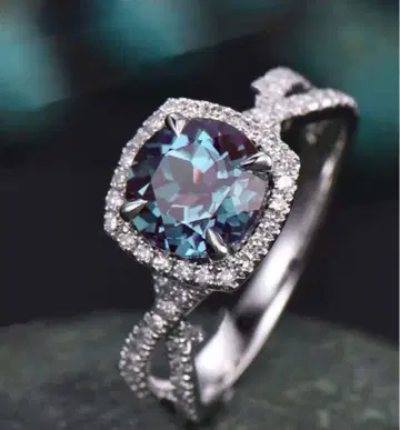 FJ 고품질 큐빅 지르코니아 스퀘어 컷 반지