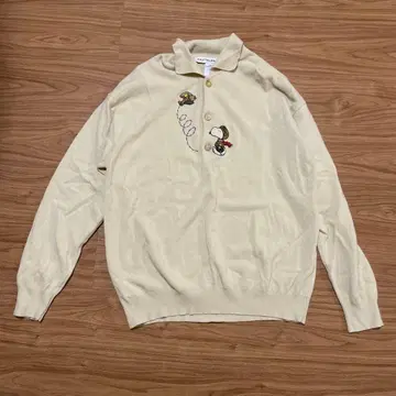 까스텔바작 스누피 80s 피케 셔츠 니트 이탈리아제 베이지