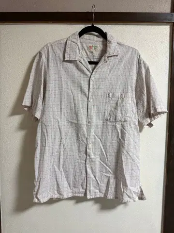 Mountain Kigh vtg 체크 무늬 반팔 셔츠 코튼