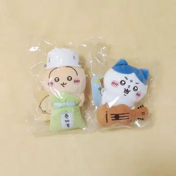 치이카와 (먼작귀) 데스크탑에서 지켜보는 봉제 인형 하치와레, 토끼 세트