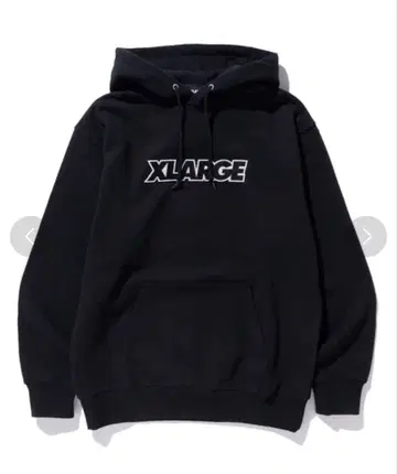X-LARGE 후드티 M 로고 패치 후디 블랙