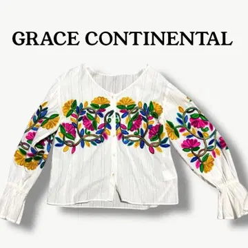 GRACE CONTINENTAL 자수 셔츠