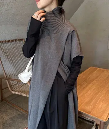 SelectMOCA by son 센터 슬릿 터틀 니트 롱 원피스