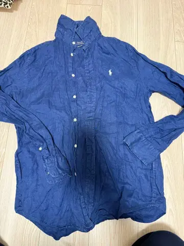 폴로 랄프로렌 로고 네이비 긴팔 셔츠